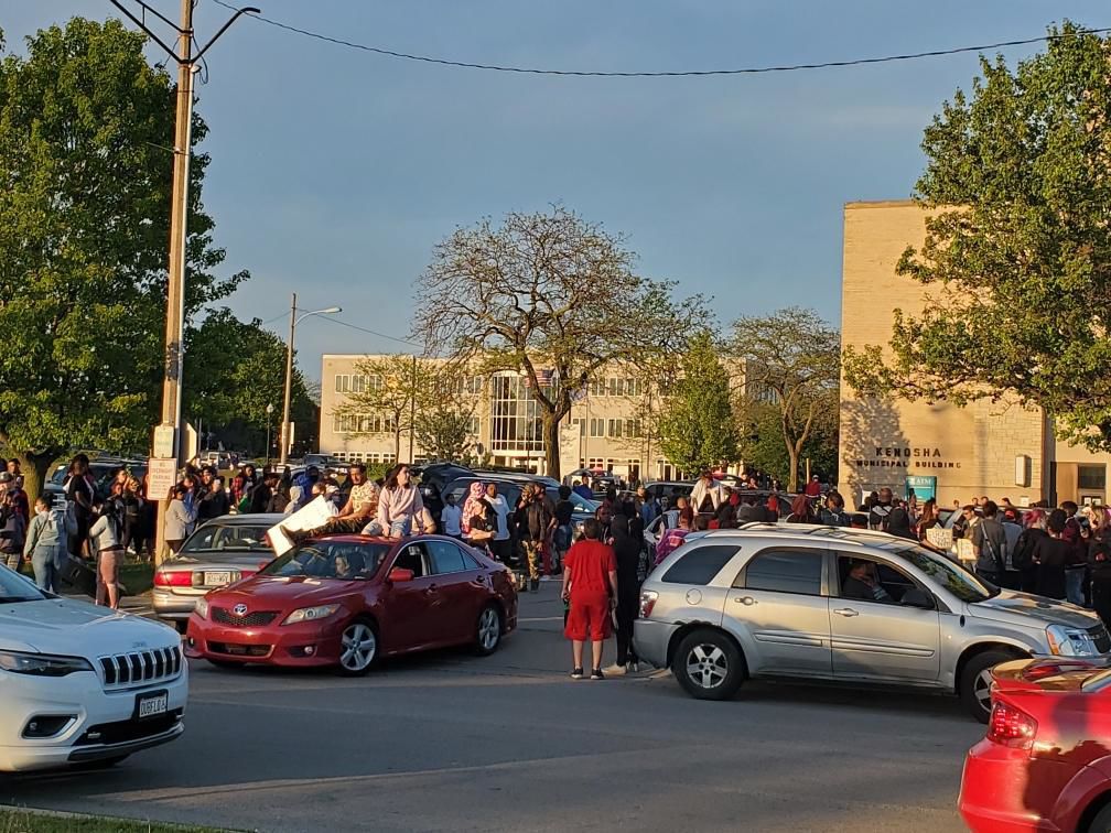 Downtown this evening